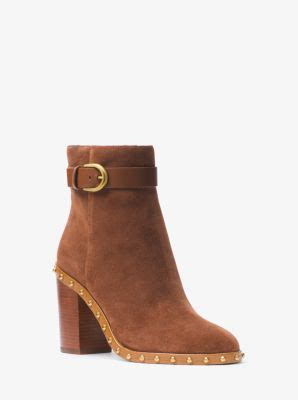 michael kors livvy suede ankle boot|Michael Kors Suede Boots .